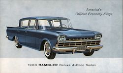 1960 Rambler Deluxe 4-Door Sedan Cars Postcard Postcard Postcard