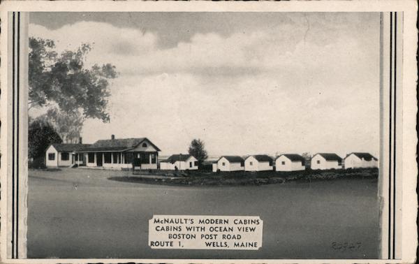 Mcnault S Modern Cabins Wells Me Postcard