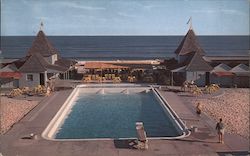 Pool and Ocean, Long Island Postcard