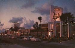 Night Scene Along Luxurious Motel Row, Collins Avenue Miami Beach, FL Postcard Postcard Postcard