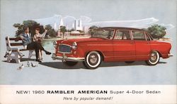 New! 1960 RAMBLER AMERICAN Super 4-Door Sedan -- Here by Popular Demand! Postcard