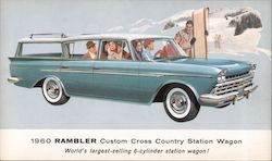 1960 Rambler Custom Cross Country Station Wagon Cars Postcard Postcard Postcard