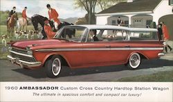 1960 AMBASSADOR Custom Cross Country Hardtop Station Wagon Postcard