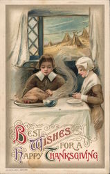 Best Wishes for a Happy Thanksgiving Pilgrims Postcard Postcard Postcard