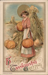 Hearty Thanksgiving Greeting Postcard Postcard Postcard