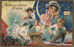 Wishing you a Glorious 4th of July Postcard Postcard Postcard