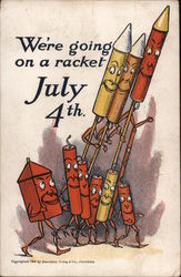 We're Going on a Racket - July 4th Postcard