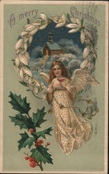 A Merry Christmas Angels Postcard Postcard Postcard