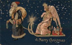 A Merry Christmas Angels Postcard Postcard Postcard