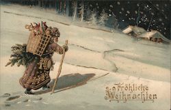 Froehliche Weinachten (Merry Christmas) Santa Claus Postcard Postcard Postcard