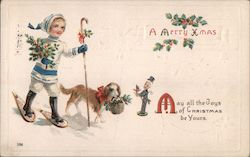 A Merry Xmas Children Postcard Postcard Postcard