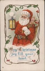 May Christmas Joy fill your Heart Santa Claus Postcard Postcard Postcard