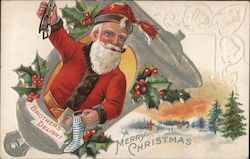 A Merry Christmas - Brother's Delight Santa Claus Postcard Postcard Postcard