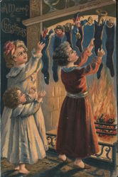 A Merry Christmas Children Postcard Postcard Postcard