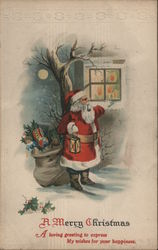 A Merry Christmas Santa Claus Postcard Postcard Postcard