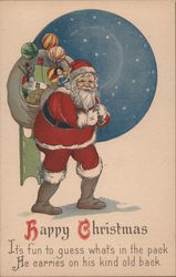 Happy Christmas Santa Claus Postcard Postcard Postcard