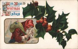 With Best Christmas Wishes Santa Claus Postcard Postcard Postcard