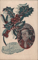 Fond Christmas Greeting Postcard