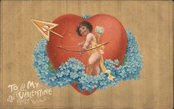 To My Valentine Cupid Postcard Postcard Postcard