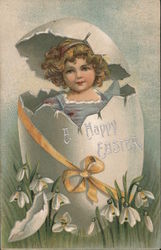 A Happy Easter With Children Postcard Postcard Postcard