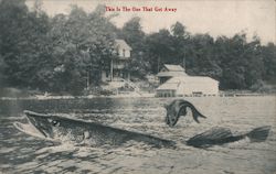 This is the One That Got Away - A Large Fish in a Lake Postcard