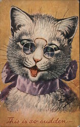 A Cat Wearing Eyeglasses Postcard