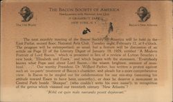 Bacon Society of America Advertising Postcard Postcard Postcard