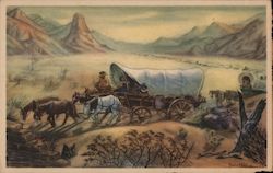 Covered Wagon Diorama, Ghost Town Knott's Berry Farm Postcard Postcard Postcard