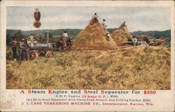 A Steam Engine and Steel Spearator for $800 Postcard