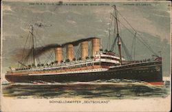 Schnelldampfer, "Deutschland" Postcard