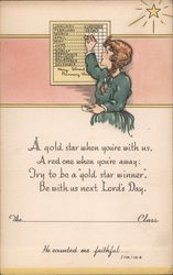 Sunday School Poem Religious Postcard Postcard Postcard