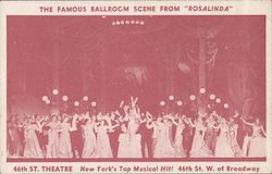 The Famous Ballroom Scene From "Rosalinda" Theatre Postcard Postcard Postcard