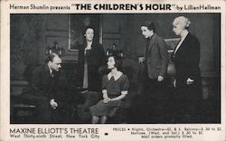 Herman Shumlin Presents "The Children's Hour" by Lillian Hellman Postcard