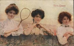 Three Queens: Women Tennis Players Postcard Postcard Postcard