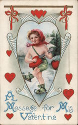 A Message for My Valentine Postcard