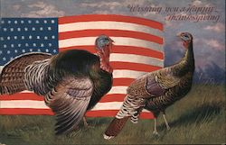 Wishing you a Happy Thanksgiving. Patriotic Postcard Postcard Postcard