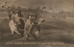 Billy Possum and Jimmie Possum on the Link Postcard