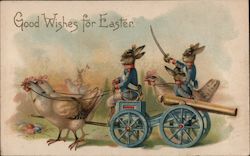 Good Wishes for Easter With Bunnies Postcard Postcard Postcard