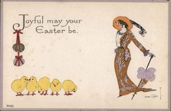 Joyful May your Easter Be With Chicks Postcard Postcard Postcard