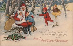 The Christmas Story I've to Tell is Just to Say I wish you well. And a Very Merry Christmas. Santa Claus Postcard Postcard Postcard