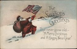 The Season's Greetings Santa Claus Postcard Postcard Postcard