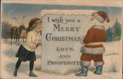 I wish you a merry Christmas, love and prosperity Postcard