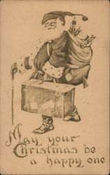 May your Christmas be a happy one Santa Claus Postcard Postcard Postcard