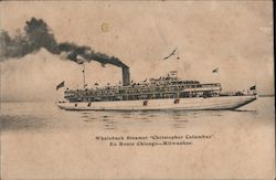 Whaleback Steamer "Christopher Columbus" Steamers Postcard Postcard Postcard