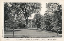 Longfellows Home, W.R. Plunkett Res. Postcard