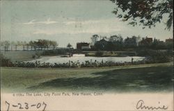 The Lake, City Point Park Postcard