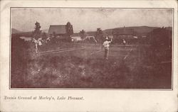 Tennis Ground at Morley's Lake Pleasant, NY Postcard Postcard Postcard