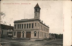 New Central Fire Station Postcard