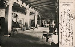 A Corner of the Lobby, Tacoma Hotel Postcard