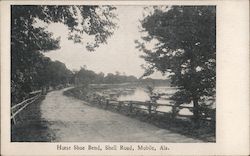 Horse Shoe Bend, Shell Road Mobile, AL Postcard Postcard Postcard